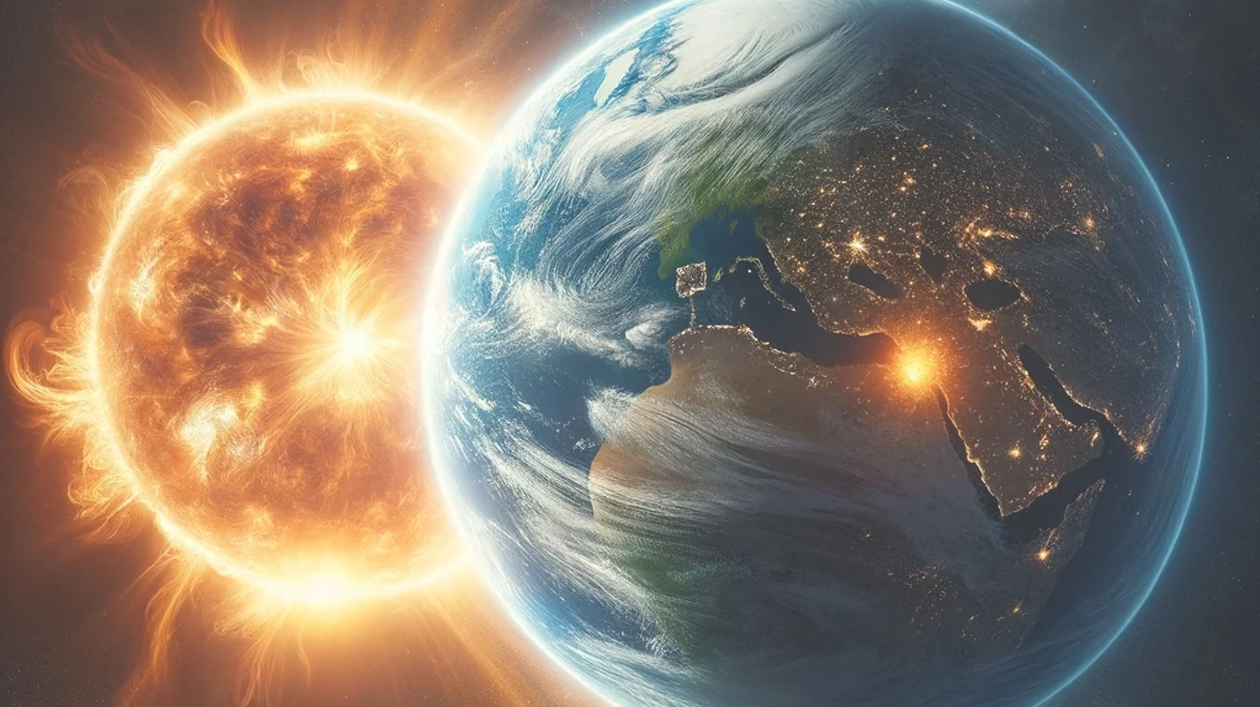 The Earth and Sun illustrate energy, heat and the physical context of decarbonization.
